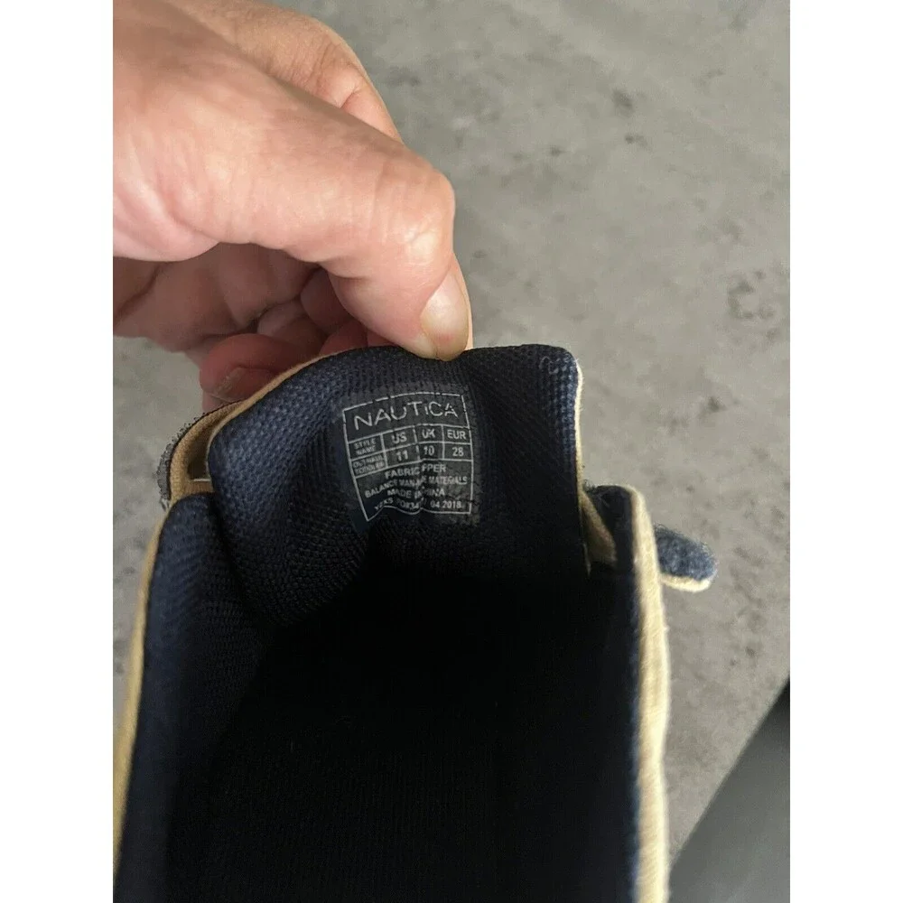 Nautica Boys Shoes Size 11 Tan and Blue